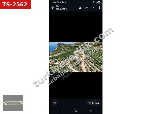 Güney mahallesinde satilik ful deniz manzarali tarla deniz.500mt